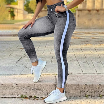 Faux Denim Jean Leggings